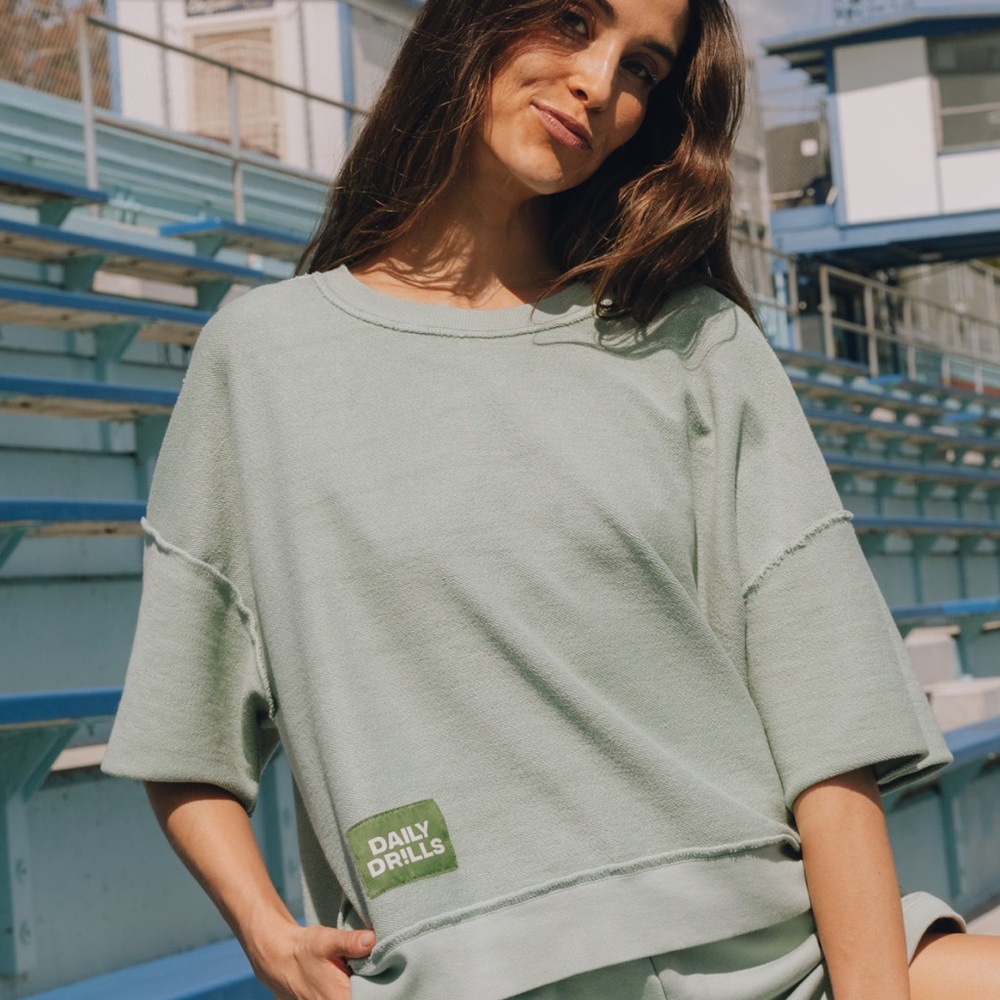 NWT Daily Drills Short Sleeve Crew in Harbor
